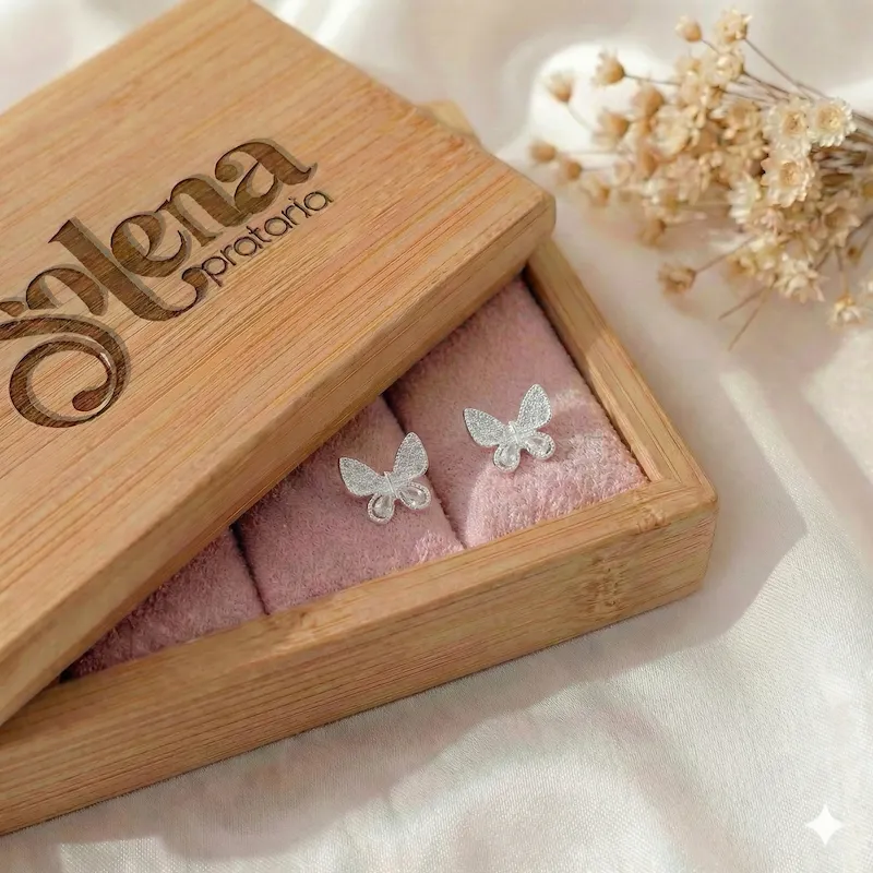 Brinco Borboleta com Zircônia Folheado — foto 2