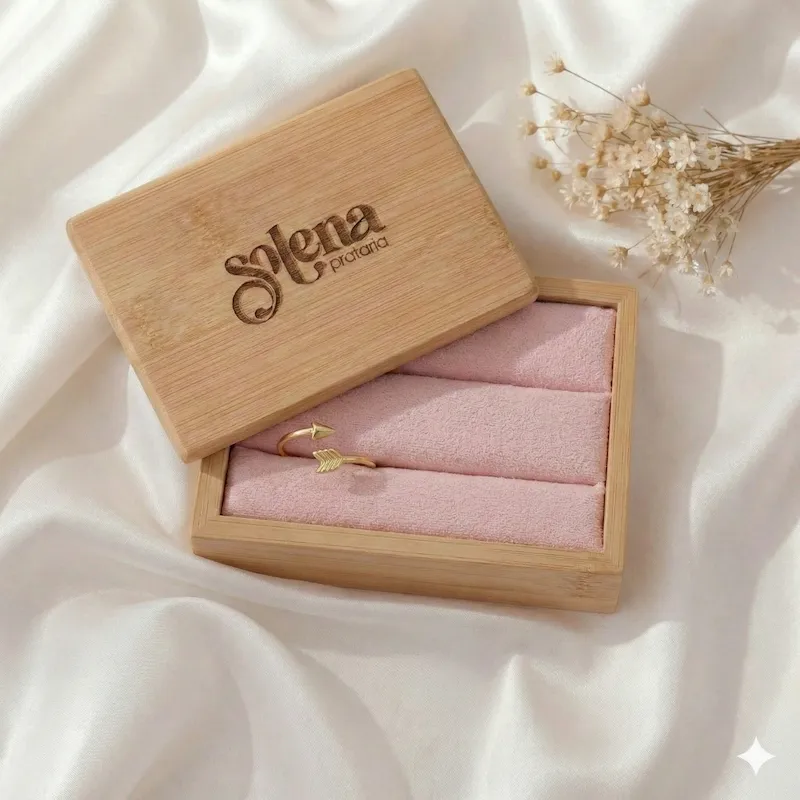 Anel Regulável Flecha Folheado — foto 3