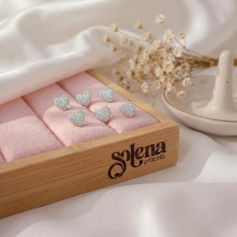 Kit Brincos Zircônias - 3 Pares Prata — foto 3