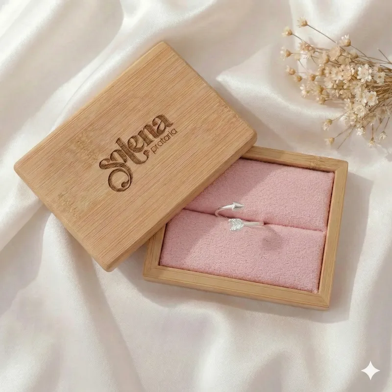 Anel Regulável Flecha Folheado Prata — foto 3