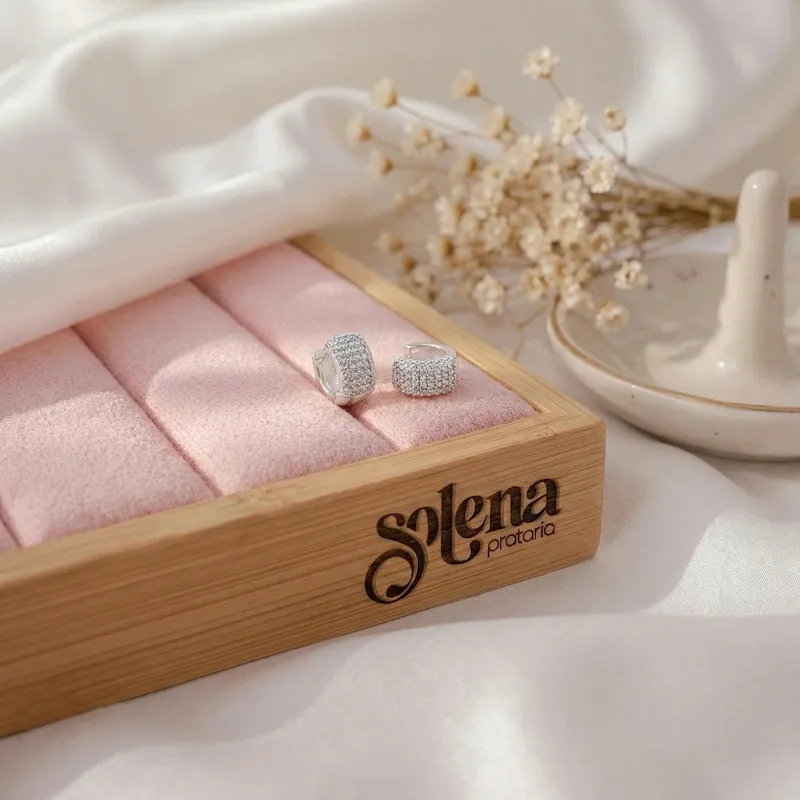 Mini Argola Zircônia Prata — foto 3